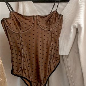 White Fox Bodysuit NWOT